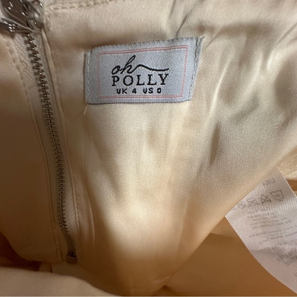 Oh Polly SHOW IT OFF MESH BARDOT CROP TOP IN SAND Size 0 - Picture 6 of 9